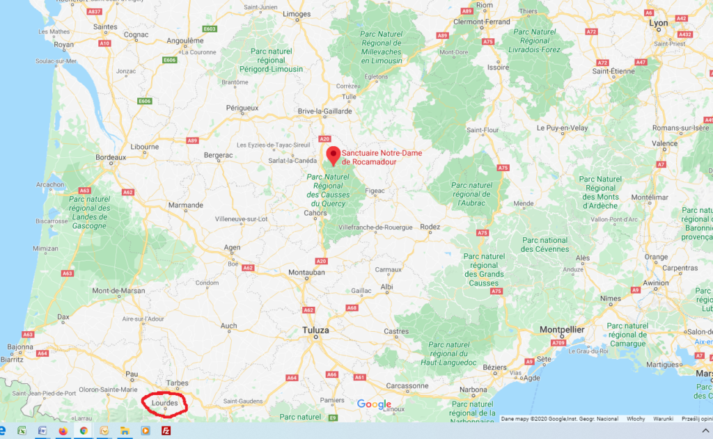Mapa Rocamadour