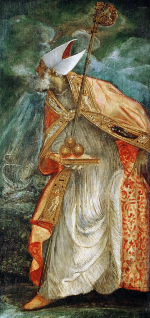 Tintoretto-Św.-Mikołaj-z-Miry-ok.-1545-3 złote jabłak