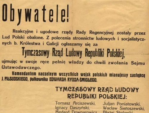Lublin 1918 - Odezwa Tymczasowego Rządu Ludowego Republiki Polskiej